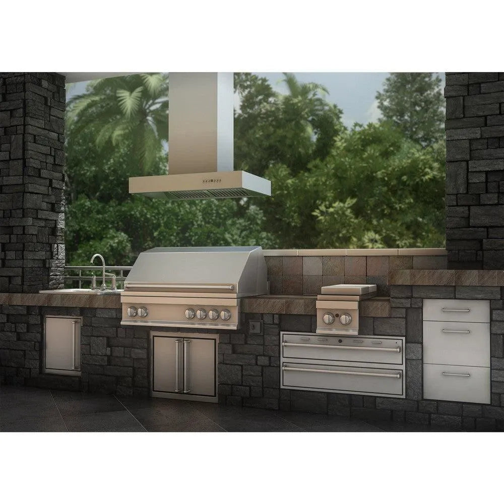 ZLINE Outdoor 36-inch range hood in stainless steel KECOMI-304-36, view 6