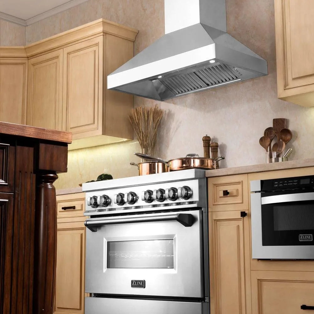 ZLINE Professional 36-inch range hood in stainless steel 597CRN-36, view 2