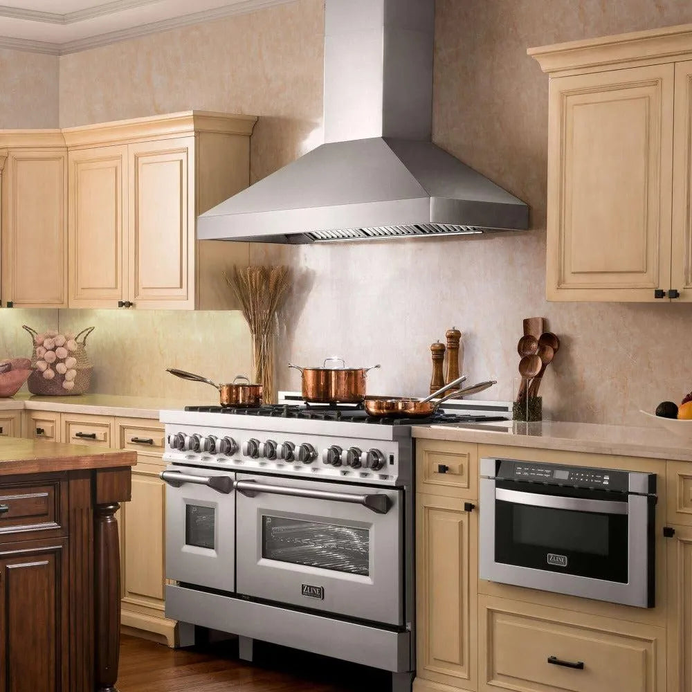 ZLINE Professional 48-inch range hood in stainless steel 597CRN-48, view 2