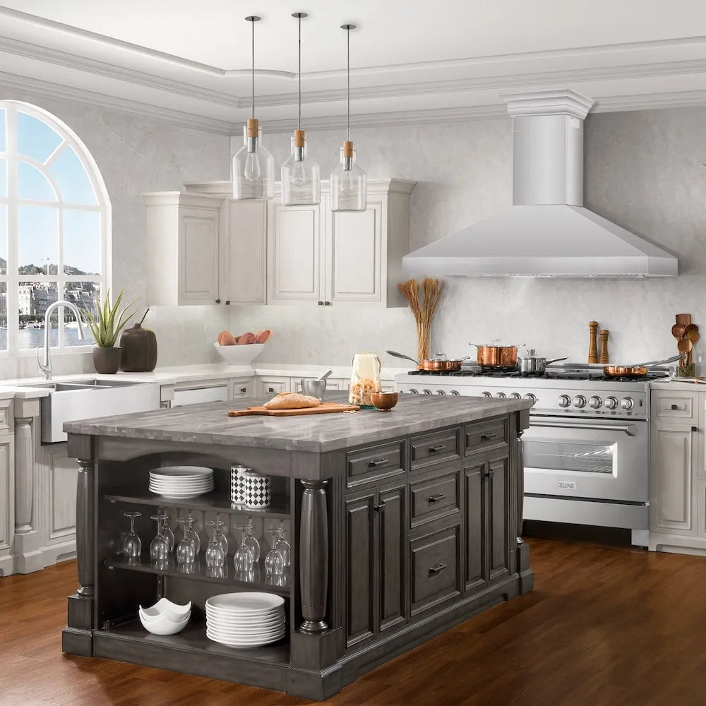 ZLINE Professional 60-inch range hood in stainless steel 597CRN-60, view 2