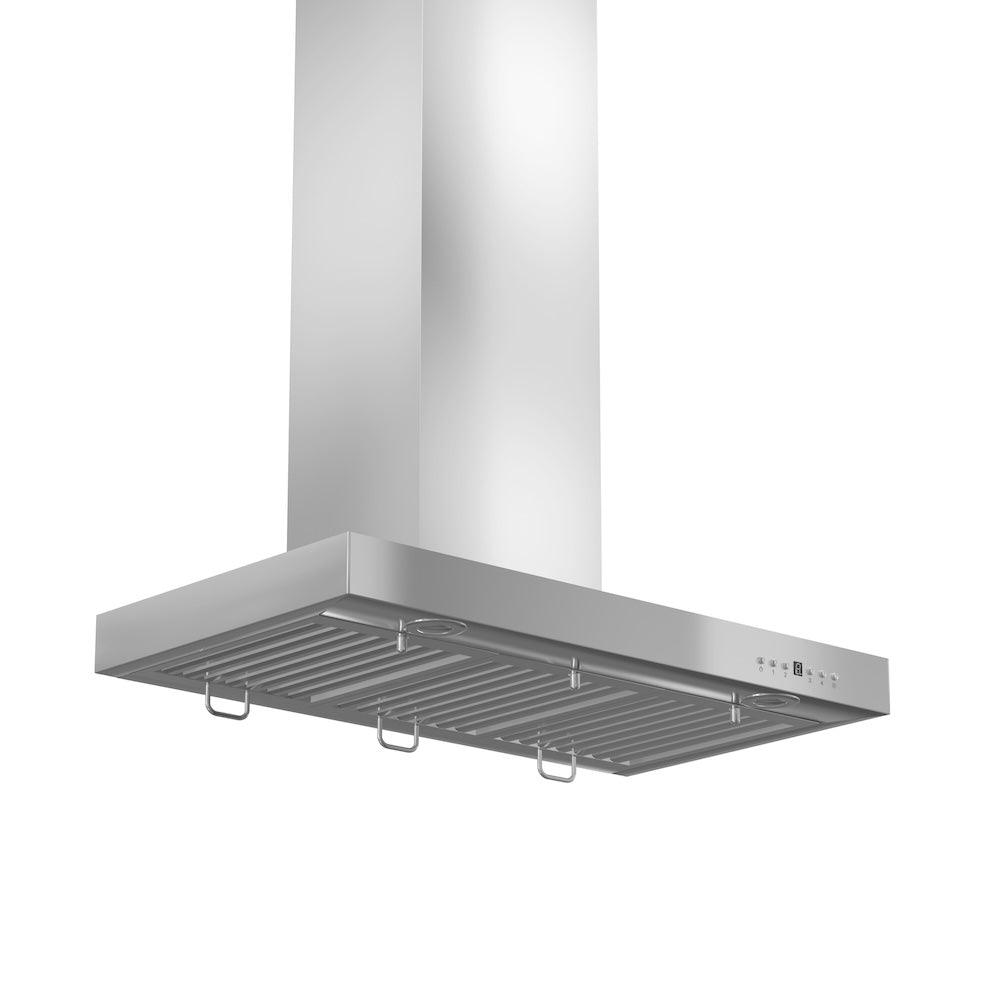 ZLINE Convertible Vent 36-inch range hood in stainless steel KECRN-36, side view