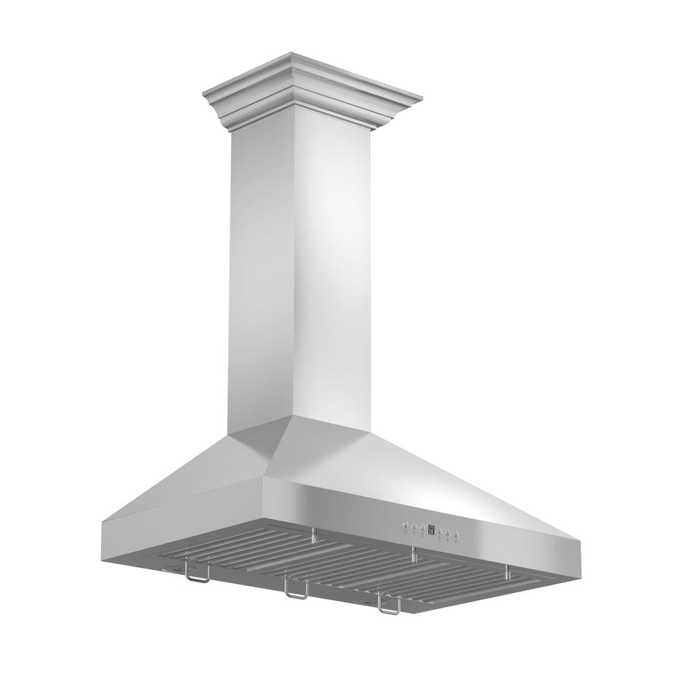 ZLINE Convertible Vent 30-inch range hood in stainless steel KL3CRN-30, side view