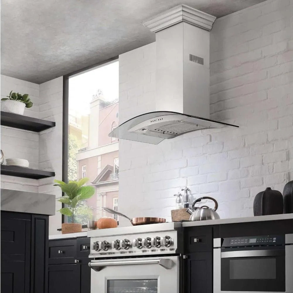 ZLINE Convertible Vent 36-inch range hood in stainless steel KN4-36, view 2