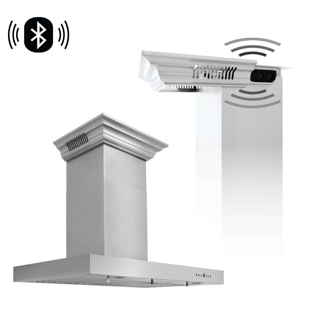 ZLINE CrownSound 30-inch range hood in stainless steel KECRN-BT-30