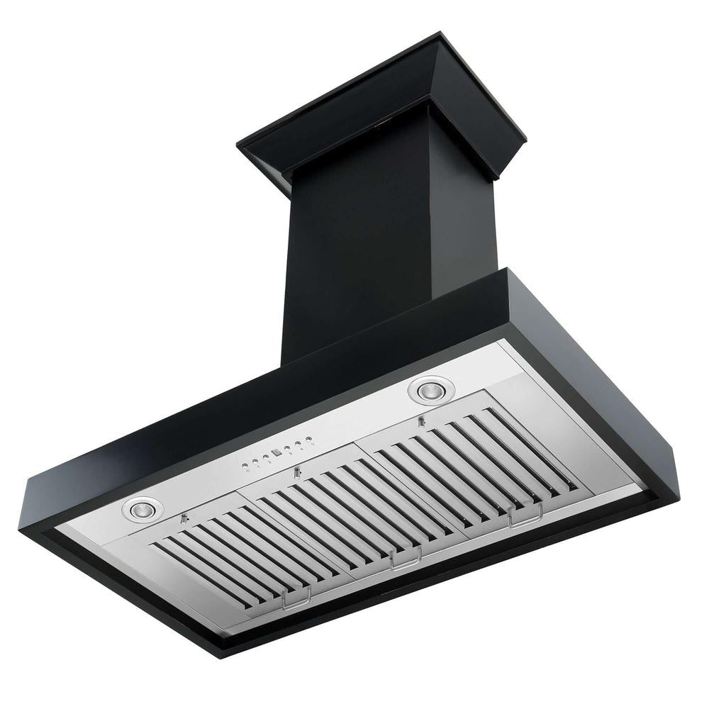ZLINE Convertible Vent 30-inch range hood in black KBCC-30, view 7