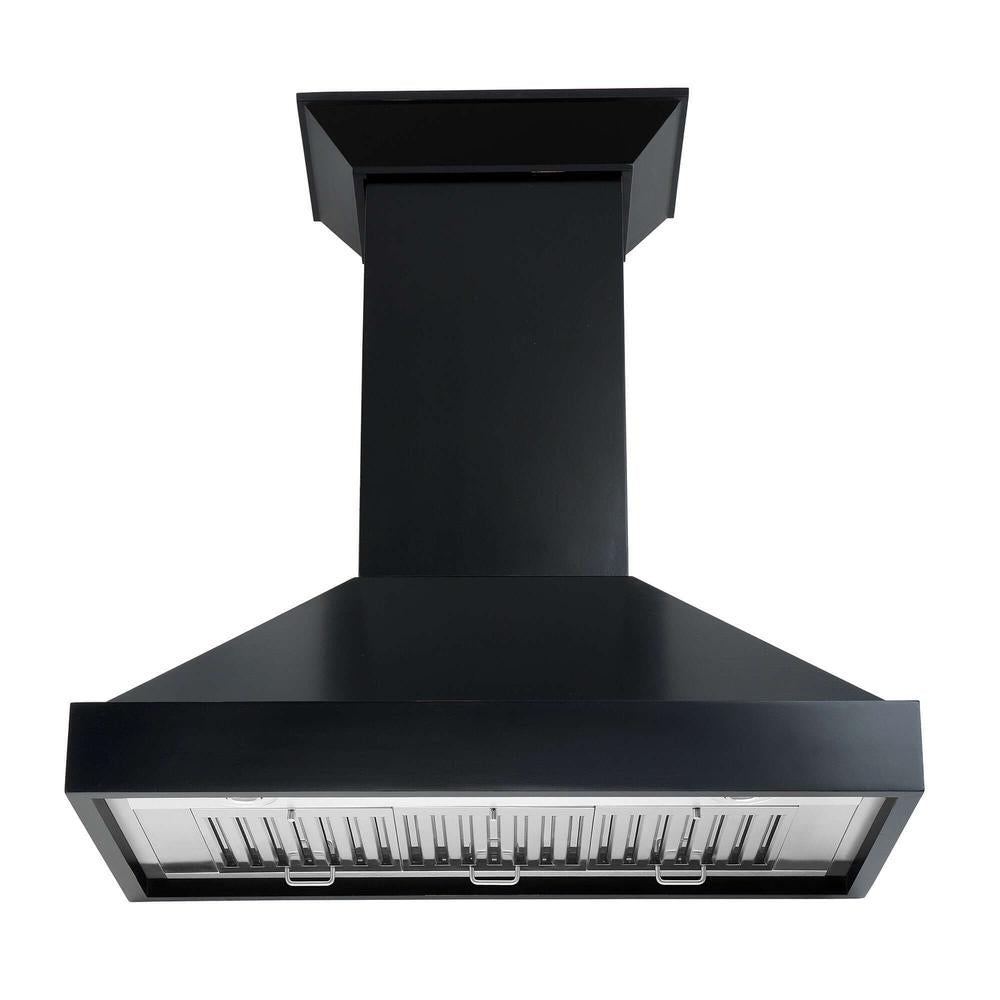 ZLINE Convertible Vent 30-inch range hood in black KBCC-30, view 5