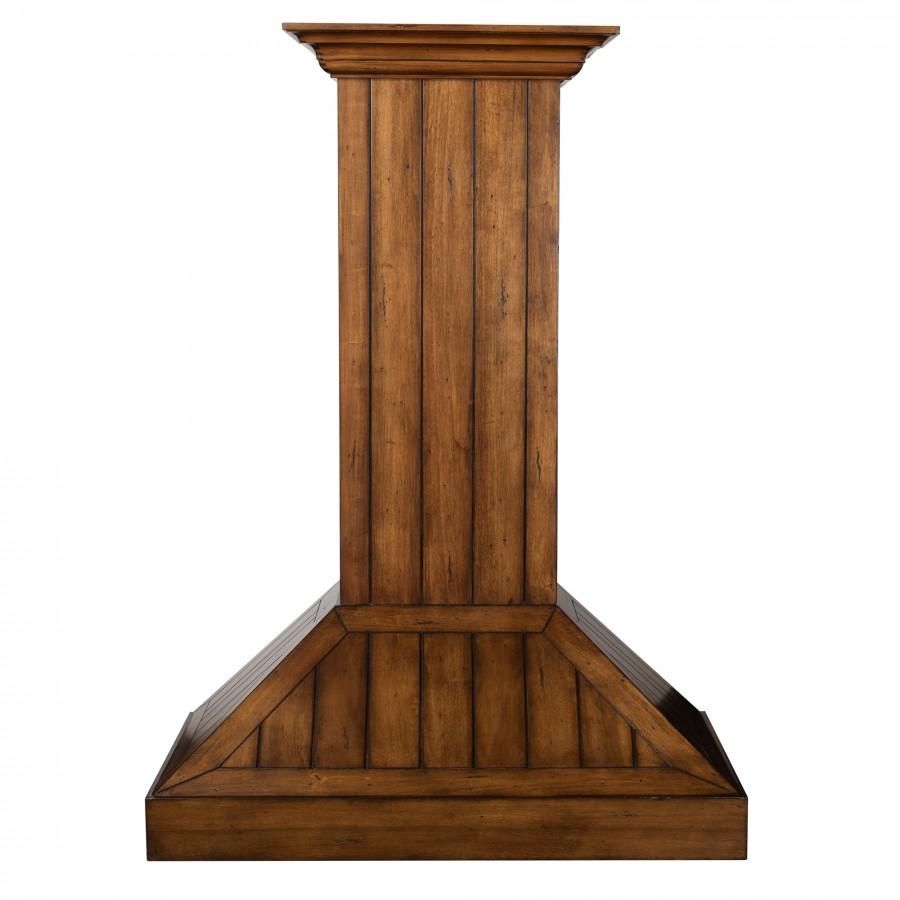 ZLINE Wooden 36-inch range hood in rustic light KPLL-36, view 4