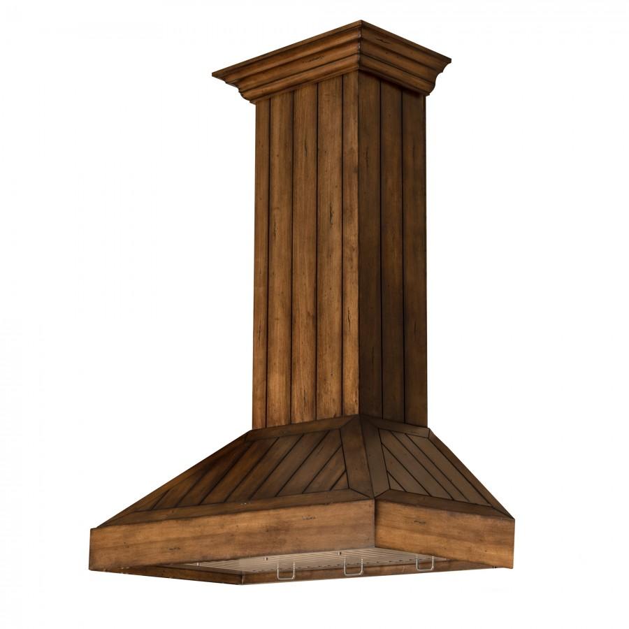 ZLINE Wooden 36-inch range hood in rustic light KPLL-36, view 5